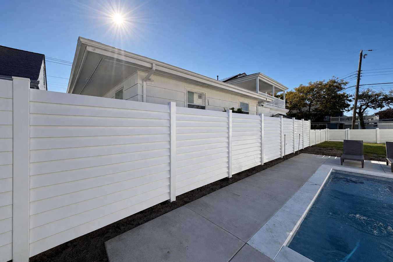 Vinyl fence installation